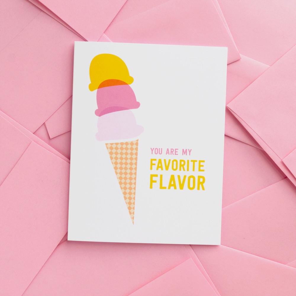 Favorite Flavor Love Greeting Card by Graphic Anthology - Planning Pretty