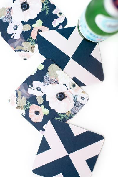 Flower Party Coasters - Planning Pretty