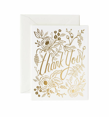 Gold Foil Thank You Card - Planning Pretty