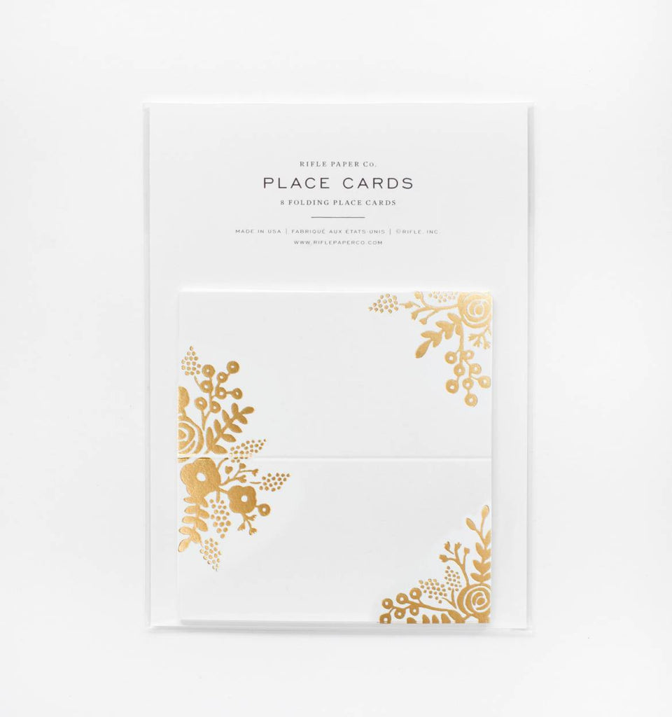 Gold Lace Place Cards - Planning Pretty