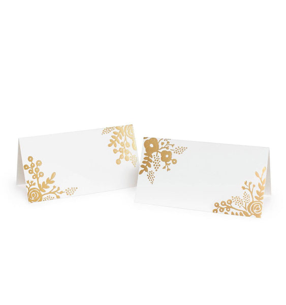 Gold Lace Place Cards - Planning Pretty