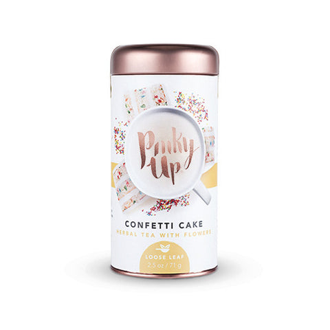 Confetti Cake Loose Leaf Herbal Tea with Flowers by Pinky Up - Planning Pretty