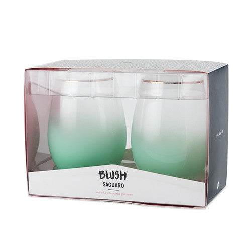 Stemless Wine and Cocktail Saguaro Set by Blush - Planning Pretty