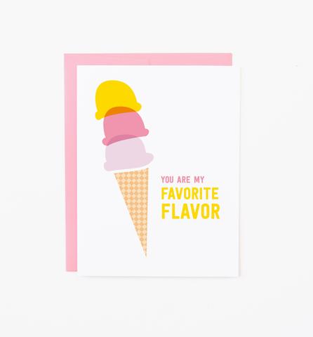 Favorite Flavor Love Greeting Card by Graphic Anthology - Planning Pretty
