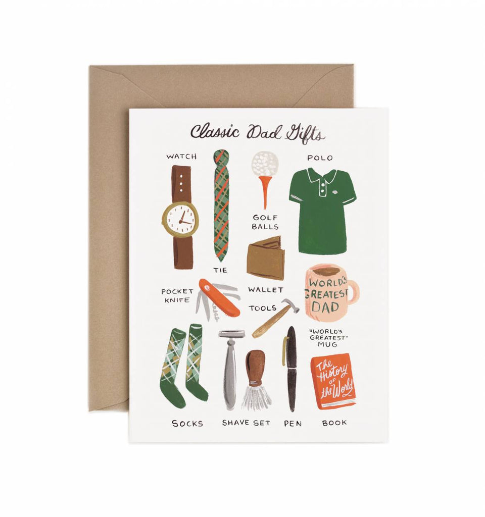 Classic Dad Gifts Card by Rifle Paper Co - Planning Pretty