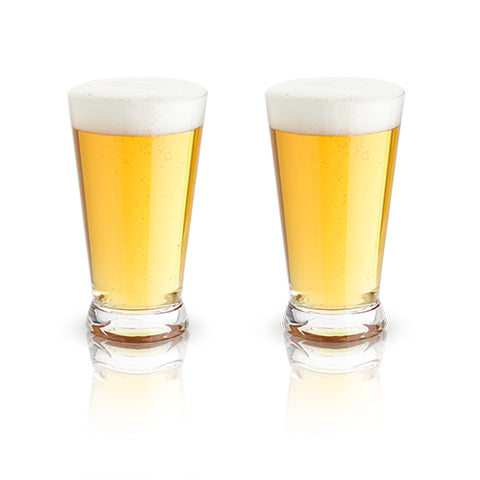 Crystal Beer Pint Glasses by Viski - Planning Pretty