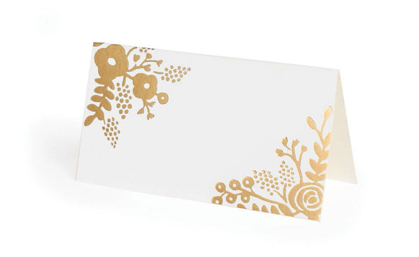 Gold Lace Place Cards - Planning Pretty