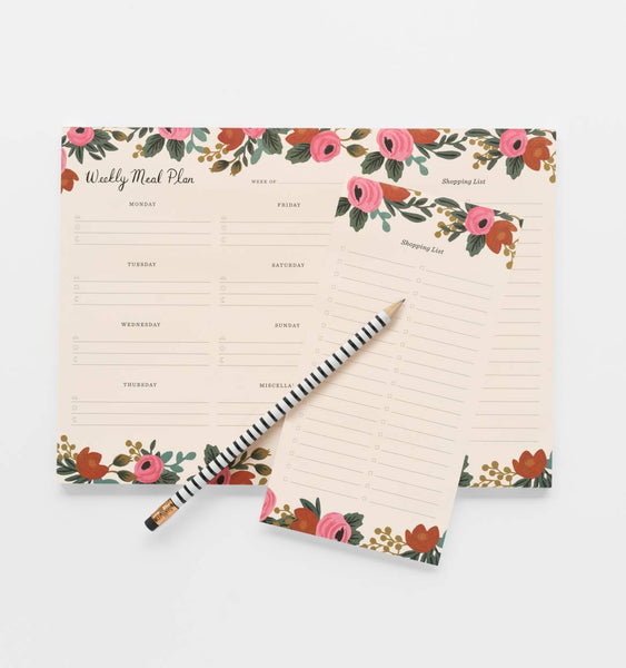 Rosa Meal Planner Notepad - Planning Pretty