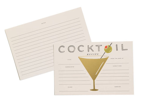 Cocktail Recipe Cards - Planning Pretty